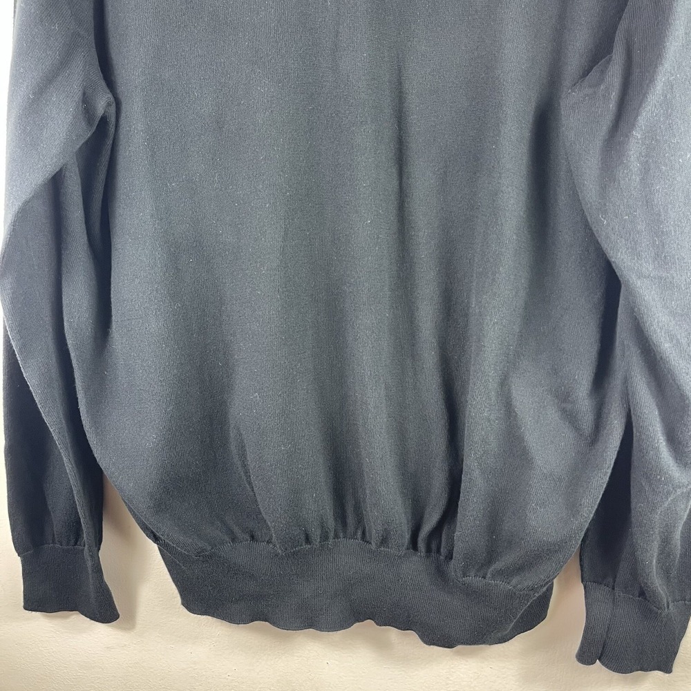 Polo Ralph Lauren Sweater Mens Medium XL Crewneck Long Sleeve Black Pima Cotton - Picture 7 of 13
